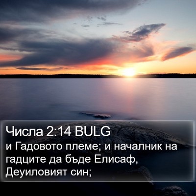 Числа 2:14 BULG Bible Verse Image