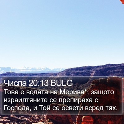 Числа 20:13 BULG Bible Verse Image