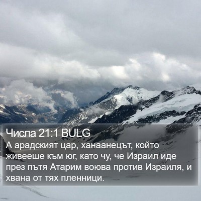 Числа 21:1 BULG Bible Verse Image