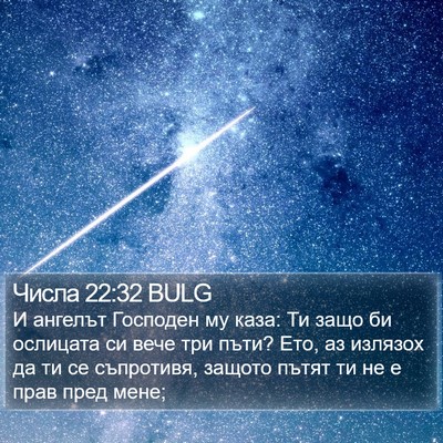 Числа 22:32 BULG Bible Verse Image