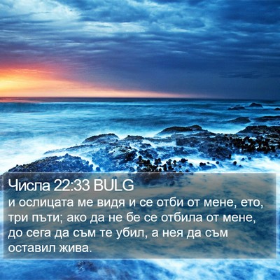 Числа 22:33 BULG Bible Verse Image