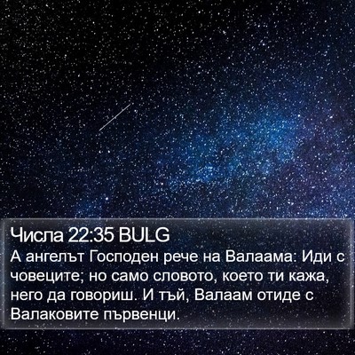 Числа 22:35 BULG Bible Verse Image