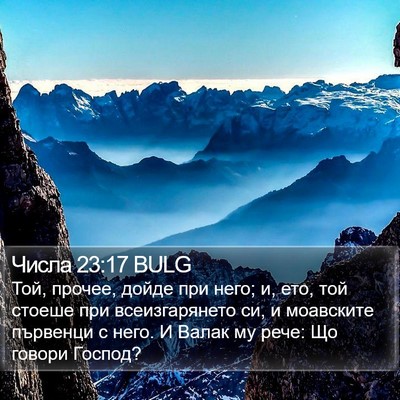 Числа 23:17 BULG Bible Verse Image