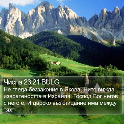 Числа 23:21 BULG Bible Verse Image