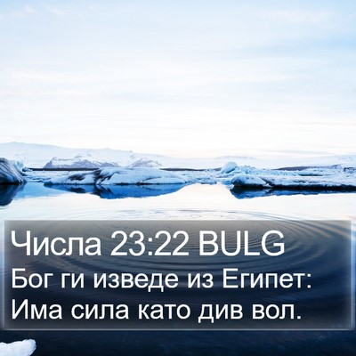 Числа 23:22 BULG Bible Verse Image