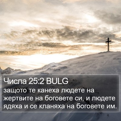Числа 25:2 BULG Bible Verse Image