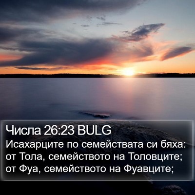 Числа 26:23 BULG Bible Verse Image