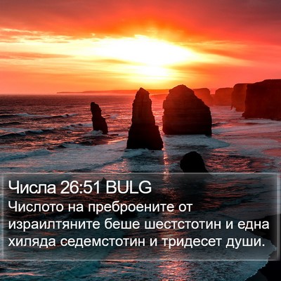 Числа 26:51 BULG Bible Verse Image
