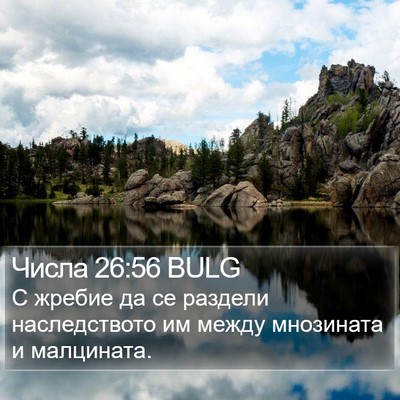 Числа 26:56 BULG Bible Verse Image