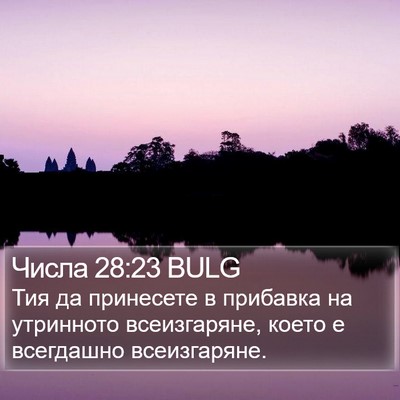 Числа 28:23 BULG Bible Verse Image