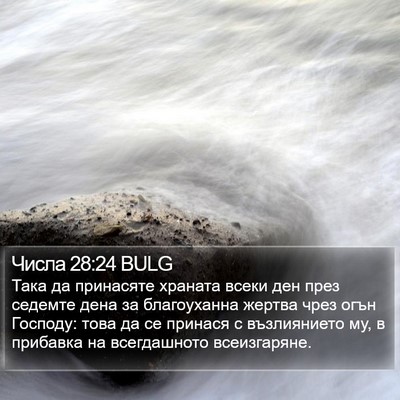 Числа 28:24 BULG Bible Verse Image