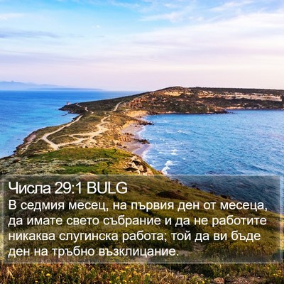 Числа 29:1 BULG Bible Verse Image