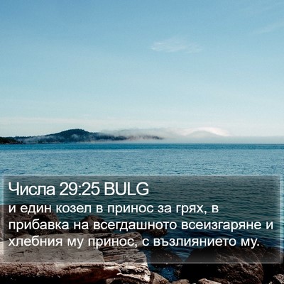 Числа 29:25 BULG Bible Verse Image