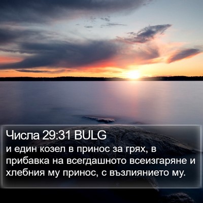 Числа 29:31 BULG Bible Verse Image