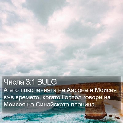 Числа 3:1 BULG Bible Verse Image