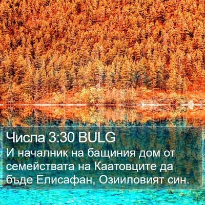 Числа 3:30 BULG Bible Verse Image