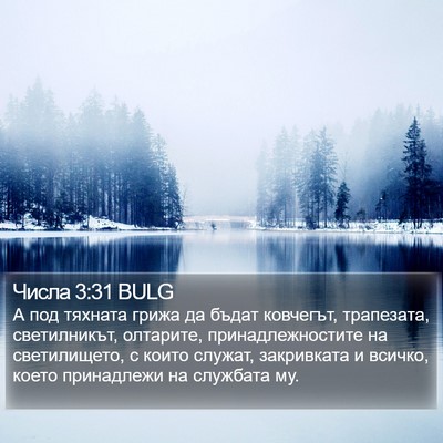 Числа 3:31 BULG Bible Verse Image