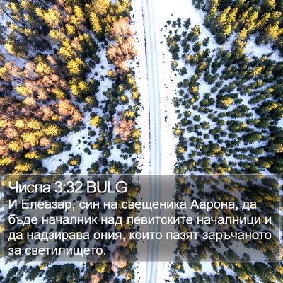 Числа 3:32 BULG Bible Verse Image