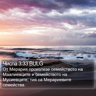 Числа 3:33 BULG Bible Verse Image