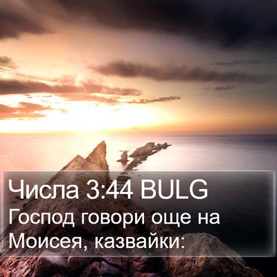 Числа 3:44 BULG Bible Verse Image
