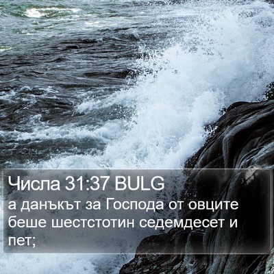 Числа 31:37 BULG Bible Verse Image
