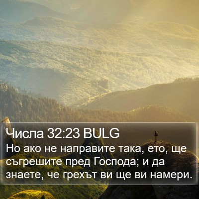 Числа 32:23 BULG Bible Verse Image