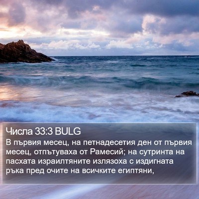 Числа 33:3 BULG Bible Verse Image