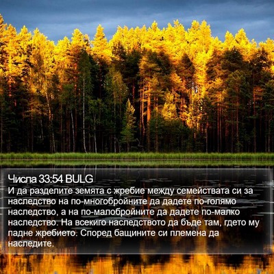 Числа 33:54 BULG Bible Verse Image