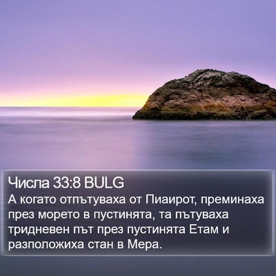 Числа 33:8 BULG Bible Verse Image