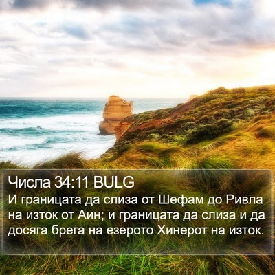 Числа 34:11 BULG Bible Verse Image