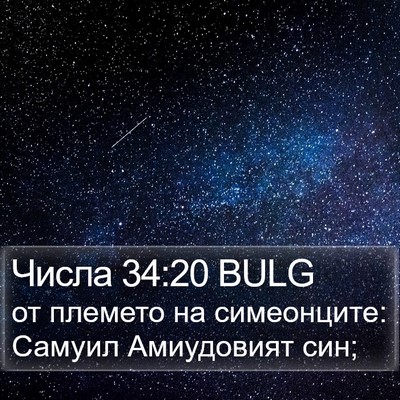 Числа 34:20 BULG Bible Verse Image