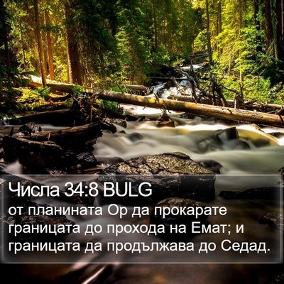 Числа 34:8 BULG Bible Verse Image