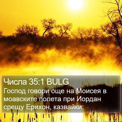 Числа 35:1 BULG Bible Verse Image