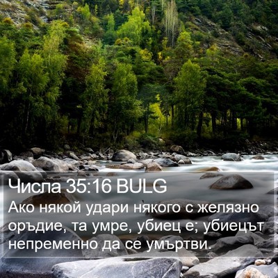 Числа 35:16 BULG Bible Verse Image