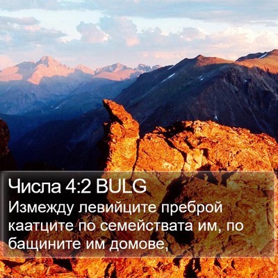 Числа 4:2 BULG Bible Verse Image