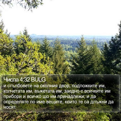 Числа 4:32 BULG Bible Verse Image