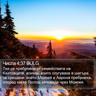 Числа 4:37 BULG Bible Verse Image