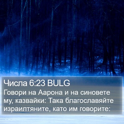 Числа 6:23 BULG Bible Verse Image