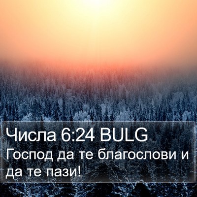 Числа 6:24 BULG Bible Verse Image