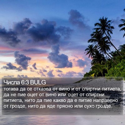 Числа 6:3 BULG Bible Verse Image