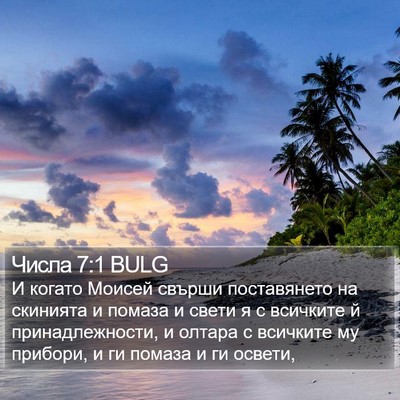 Числа 7:1 BULG Bible Verse Image