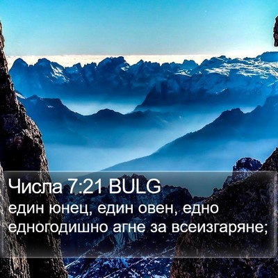 Числа 7:21 BULG Bible Verse Image