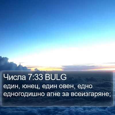 Числа 7:33 BULG Bible Verse Image