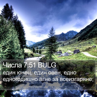 Числа 7:51 BULG Bible Verse Image