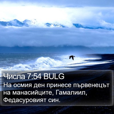 Числа 7:54 BULG Bible Verse Image