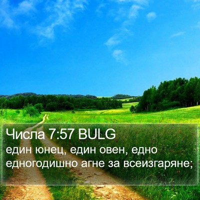 Числа 7:57 BULG Bible Verse Image