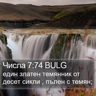 Числа 7:74 BULG Bible Verse Image