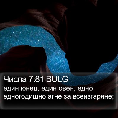Числа 7:81 BULG Bible Verse Image