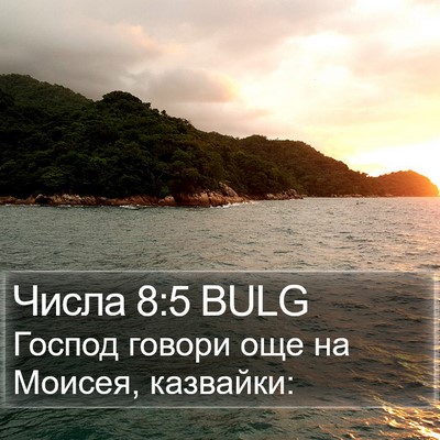 Числа 8:5 BULG Bible Verse Image