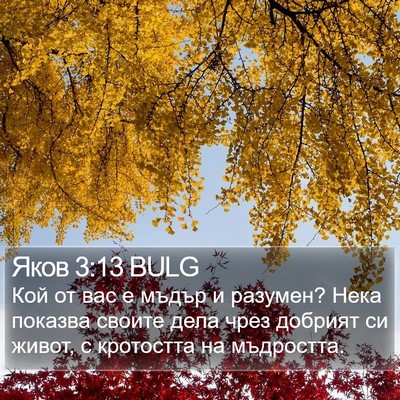 Яков 3:13 BULG Bible Verse Image
